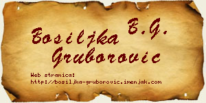 Bosiljka Gruborović vizit kartica